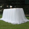 thumbnail image 4 of Table Skirt Multi Colors  Table Cloth  Home Textile Tablecloths For Wedding Baby Shower Birthday Party Table Decoration Tulle Champagne Table Skirt for  Or Rectangle Tables Dessert, 4 of 7