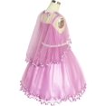 thumbnail image 2 of Robe de Fille Fleur Ceinture de Perles Concours Mariage Fête 4 Ans, 2 of 7
