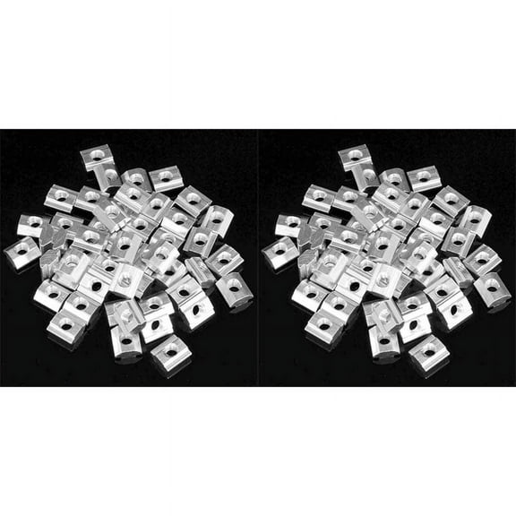 100pcs M5 T Sliding Nut Zin-Plated Carbon Steel T Sliding Nut for 2020 Aluminum Profile