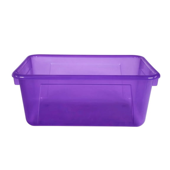School Smart Storage Tray, 7-7/8 x 12-1/4 x 5-3/8 Inches, Translucent Violet