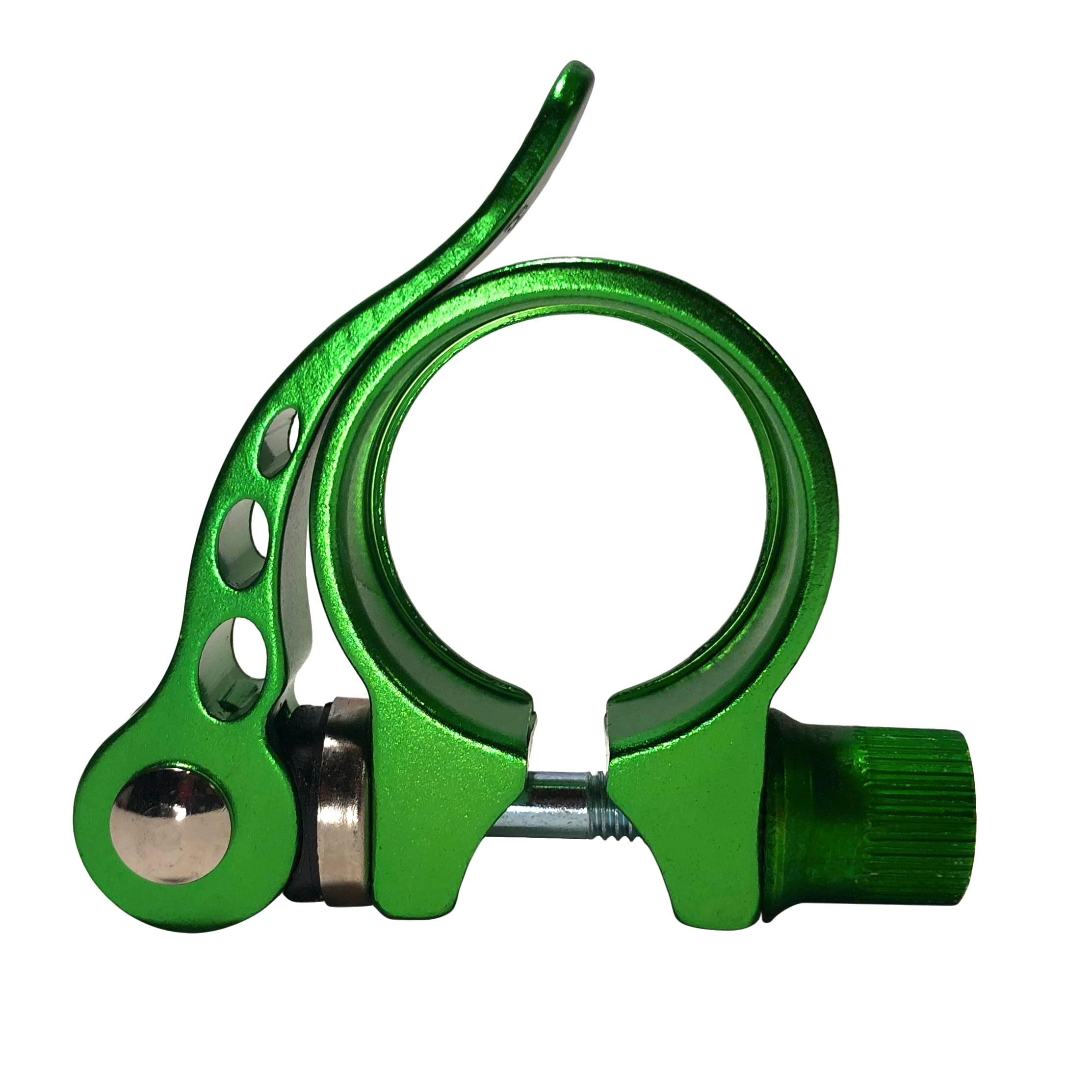 31.8mm Quick Release Bicycle Seat Post Clamp Aluminum Green Bike Seatpost Clamp