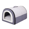 thumbnail image 2 of FITYLE Small Pet Dog House Cat Bed House Removable Kennel Warm for Cat Small Dogs 2 in 1 Puppy Houses Soft Pet Sleeping Bed Pet Bed Gray S, 2 of 10
