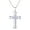 AA Silver, variant on Cross Necklace, Dainty Faith Pendant Necklace for Women & Men