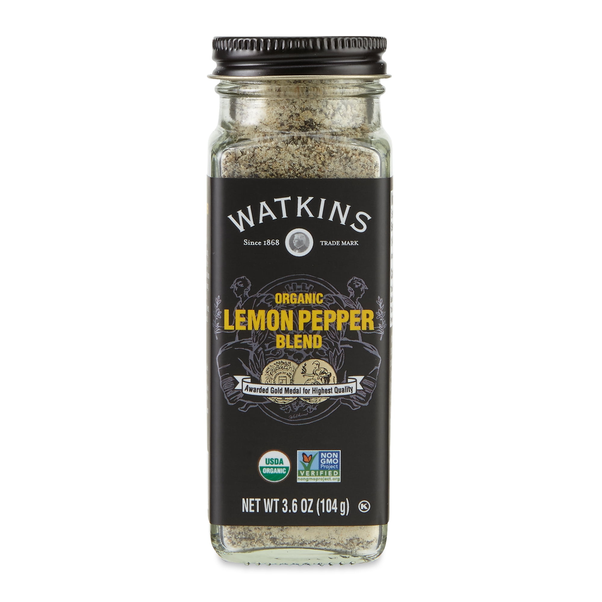 Watkins Gourmet Organic Spice Jar, Lemon Pepper Blend, 3.6 oz