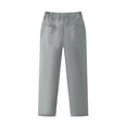 thumbnail image 4 of Boys Dress Pants with Pockets Elastic Waist Casual Straight Leg Regular Fit Kids Chino Pants School Uniforms Gray 6, 4 of 9