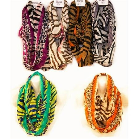 Women;s Animal Print Infinity Scarves Case Of 60