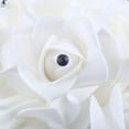 thumbnail image 4 of Giunmcul Today Discount Crystal Roses Bridesmaid Wedding Bouquet Bridal Artificial Silk Flowers White, 4 of 4