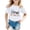 R24 White, variant on Infant Girls T-Shirts Summer Crew Neck Short Sleeve Letter Print Tees School Casual Soft Girls Tees Size 1-2 Years White