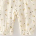 thumbnail image 4 of NOLDARES Button Front Baby Girl Long Sleeve Romper Soft Lightweight Jumpsuit for Infant Girls 0-18M All Season Daily Wear(12-18 Months,Yellow), 4 of 8
