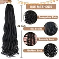 thumbnail image 4 of COOKOO 9 Packs 22 Inch Pre-stretched French Curls Braiding Hair Spanish Curly Braids Hair Wavy Crochet Braids Hair Loose Wavy Crochet Hair Extention for Go, 4 of 7