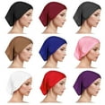 thumbnail image 3 of Yoyauz Muslim Women Wearing Headscarf Hat, Solid Color Headscarf Hat, Elastic And Breathable Lower Cover, Fully Covered Lower Pipe Cap, 3 of 5
