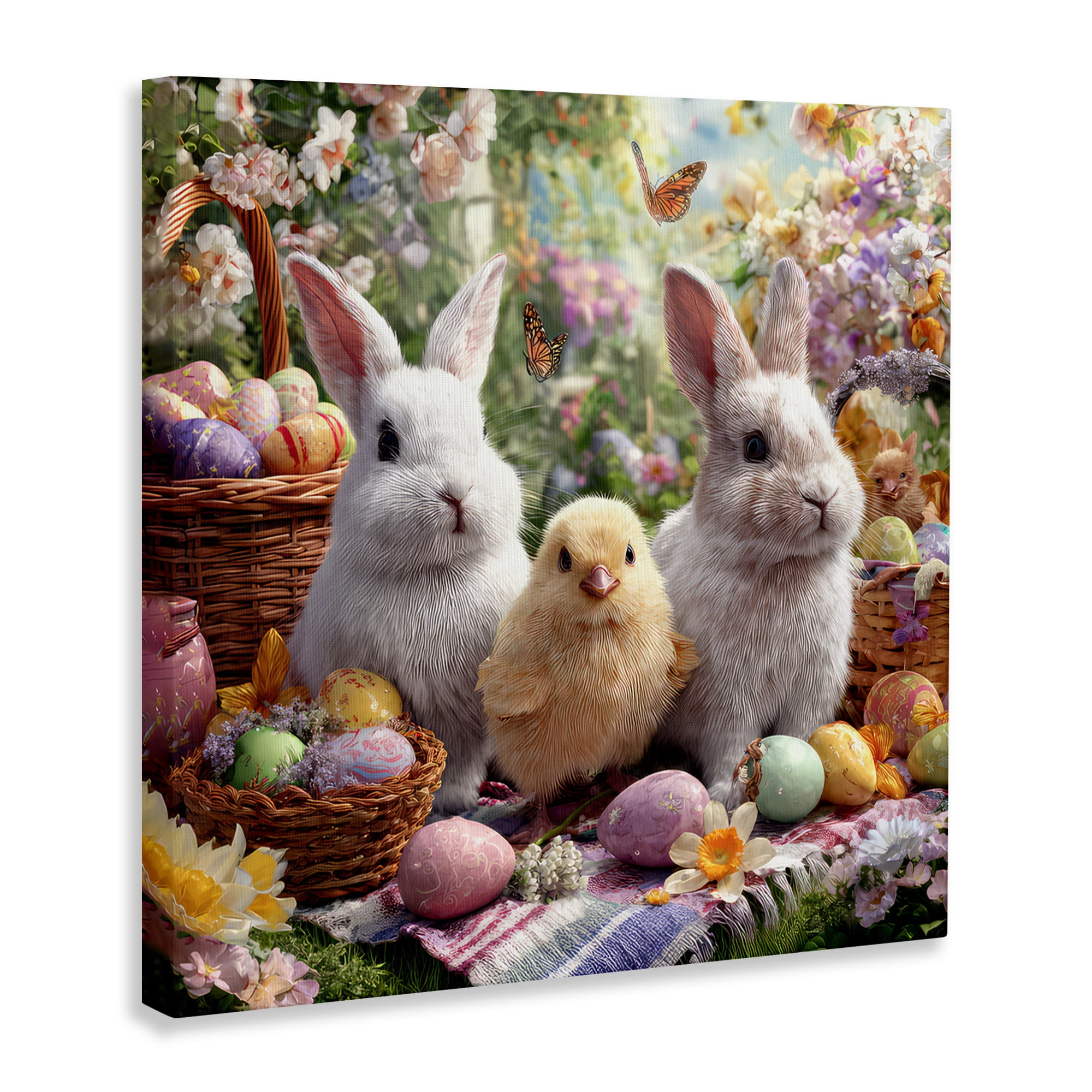 Stupell Industries Easter Animals & Eggs Canvas Wall Art, design by The Wands Want