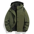 thumbnail image 2 of Kmdttou Men's Windproof Jacket Waterproof Lightweight Mountains Sport Jacket for Men Hooded Windbreaker Raincoat Army Green L, 2 of 8