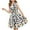 White, variant on AUNVITO Girls Leopard Print Sleeveless Dress Round Neck Waist Cinched Dance Dress Spring Summer Casual Performance Outfit