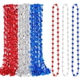 thumbnail image 1 of Vacemry Collier 3 Pcs Fête de l'Indépendance, Bijoux Star Rouges Argent Bleus Patriotiques, Ensemble de 3 Pendentifs Star à Cinq Branches pour Fête Nationale Festival Parade, Décorations et Accessoires Patriotiques, 1 of 9