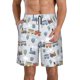 thumbnail image 1 of Fotbe Trains And Cactuse Trajes de Baño Estampados para Hombre, Shorts de Verano de Secado Rápido, Ropa de Playa, Bañadores-Large, 1 of 6