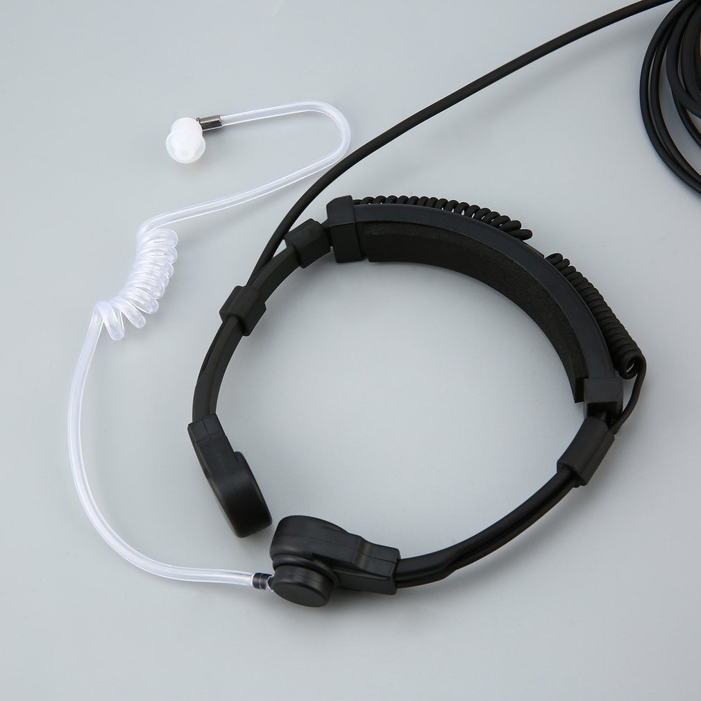 Acoustic Tube Throat Vibration Headset Earpiece for Walkie Talkie Radio