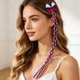 thumbnail image 5 of erdimoy National Flag Color Bow Braided Tassel Hair Clips, Country Thematic Soccer Game Day Cheer Hair Barrette Accessories for Sports Fan Outfit Decor, 5 of 6