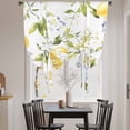 thumbnail image 4 of Summer Yellow Tie Up Curtain 63 Inches Long, Fruit Lemon Flowers Green Leaves Farm Plants Balloon Style Kitchen Window Curtain Over Sink, Small Window Rod Pocket Curtain 52"x63", 4 of 9