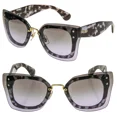 thumbnail image 1 of MIU MIU REVEAL 04R Shield Square Oversized Runway Sunglasses MU04RS Lilac Havana, 1 of 6