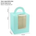 thumbnail image 5 of 50 PCS blue Cake Boxes for Layer Tall Cake Carrier with Window Large Tierd Cake Take Out Transport Containers with Handle, 5 of 5