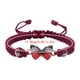 thumbnail image 2 of Pulseras para mujer, regalos para mujer, pulsera para enamorados, pulsera tejida a mano para San Valentín, joyería para novias, pulsera con dije de mariposa., 2 of 2