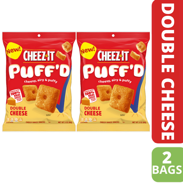 CheezIt Puff'd Cheesy Baked Snacks, Puffed Snack Crackers 100 Real Cheese Inside, Kids Snacks