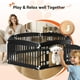 thumbnail image 4 of Parque infantil HealSmart para perros, 6 paneles, 60 cm, para cachorros de ejercicio, color negro, 4 of 7