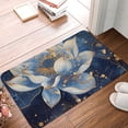thumbnail image 5 of Fotbe Extra Durable Door Mat - Dirt Trapping Outdoor Welcome Mats - Non-Slip Outdoor Door Mats - Low Profile Front Door Mat - Indoor (16" x 24", Blue Golden Dream Lotus ), 5 of 8