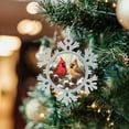 thumbnail image 6 of Red Cardinal Birds Metal Christmas Ornament Winter Holiday Hanging Christmas Tree Ornaments Metal Christmas Ornaments Tree Decor Gifts for Friends Coworkers Employees Family, 6 of 8