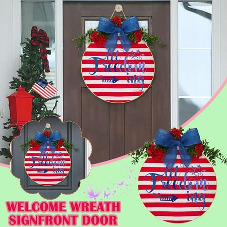 

Decorating Kit Decor Door Hanger Front Independ Wreath Welcome Decoration Home