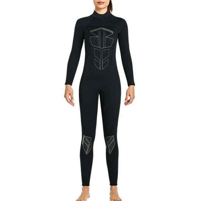 Traje de Buceo Sonducket Neopreno Cálido Ropa de Surf Impermeable de Una Pieza Mujer Negro L