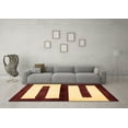 thumbnail image 3 of Ahgly Company Indoor Round Abstract Brown Modern Area Rugs, 6' Round, 3 of 4