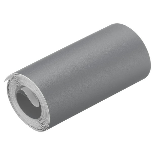 Impermeable Pelar y Pegar Decorativa Cinta Auto Adhesivo 3.94"W x 16.4'L PVC Removible Cinta para Pared Borde Mate Gris Unique Bargains masilla de cinta