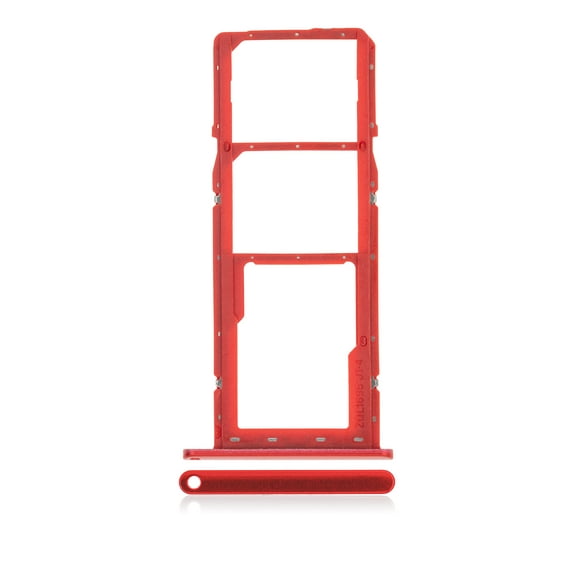 Replacement Dual Sim Card Tray Compatible For Samsung Galaxy A01 (A015 / 2020) (Red)