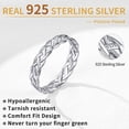thumbnail image 6 of ChicSilver 925 Sterling Silver Celtic Knot Ring, Eternity Wedding Band for Women 4mm Hypoallergenic Promise Ring Birthday Anniversary Gift, 6 of 10