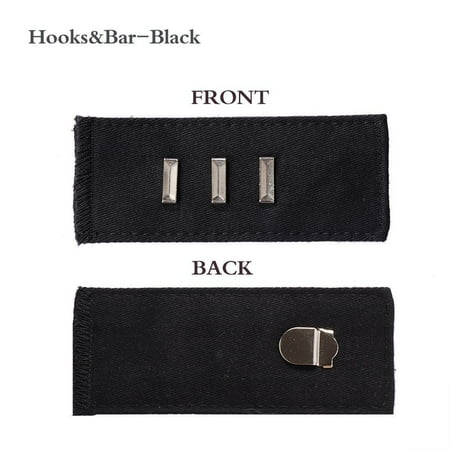

Jeans Garment Accessories Maternity Trousers Waist Band Hooks Button Pant Extender Belt HOOKS&BAR-BLACK