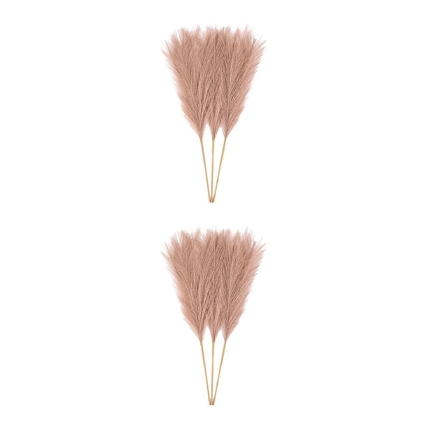 Billuyoard 3 unids/set suave y duradero Pampas Reed para decoración Bohemia de larga duración flor Artificial café claro Café ligero 2Conjunto