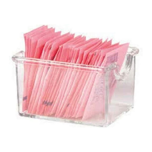 G.E.T. Melamine Sugar Caddy Holder for Sweetener Packets, 20 Packet, 3.5" x 2.5", Clear (Set of 12)