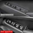 thumbnail image 4 of Carbon Fiber Window Glass Lift Button Trim Switch Cover Door Armrest Panel Sticker for Honda HRV HR-V Vezel RHD, 4 of 5