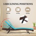 thumbnail image 4 of YUKOOL All-weather Wicker Patio Lounge Chaise with Removable Thick Cushion,Lounge Chair with 5-position Adjustable Backrest,Set of 2,Blue, 4 of 5