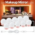 thumbnail image 2 of LED Mirror Lamp Adjustable Brightness Dressing Table Lamps 14 Bulb Kit LED Makeup Light For Bedroom ,Widely Use, 2 of 7