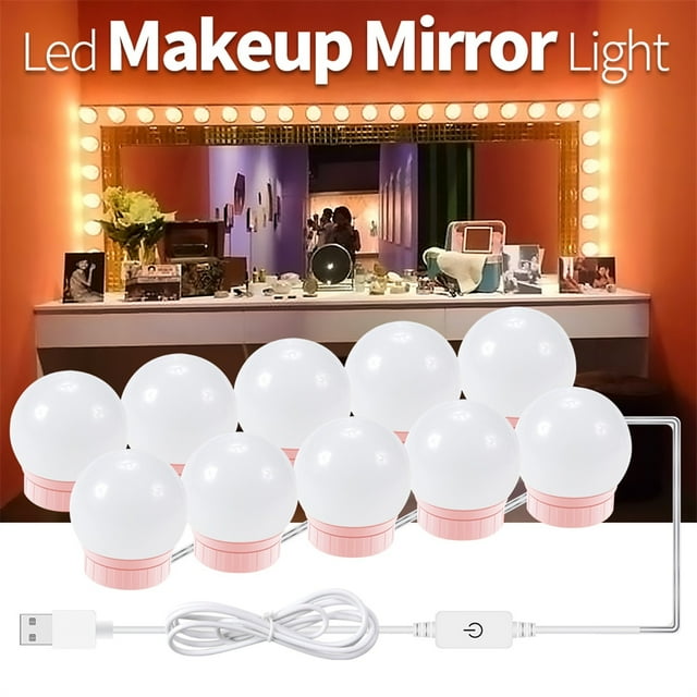 LED Mirror Lamp Adjustable Brightness Dressing Table Lamps 14 Bulb Kit LED Makeup Light For Bedroom ,Widely Use