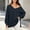 Navy, variant on BUIGTTKLOP Sweatshirts for Women Oversized Long Sleeve Shirts V Neck Side Slit Pullover Cozy Tops Fall Winter Fashion Outfits