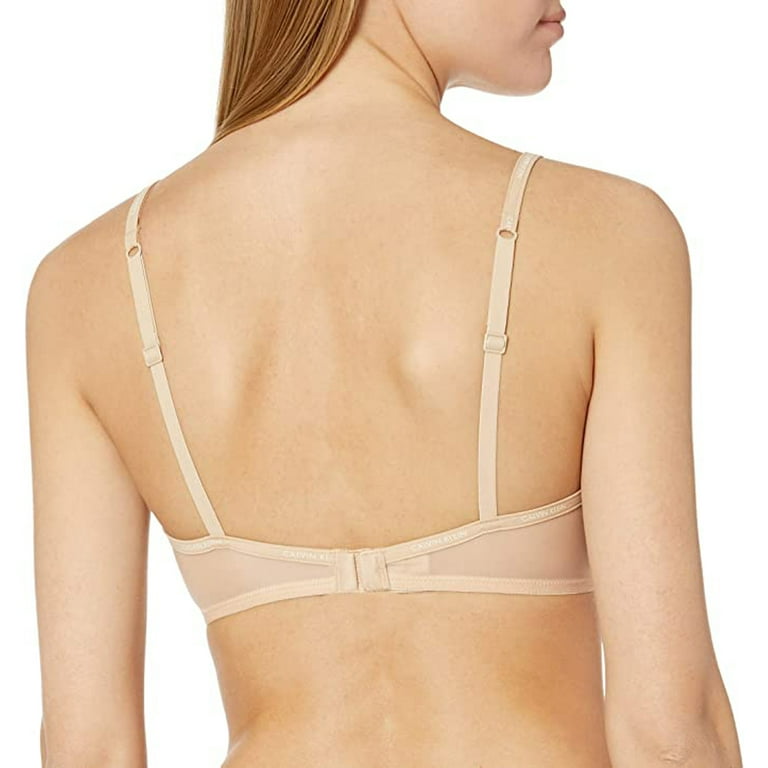 Calvin Klein Sheer Marquisette Lightly Lined Demi Bra Bare 32DD