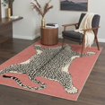 thumbnail image 5 of GENIMO 8'x10' Rug for Living Room, Large Machine Washable Non Slip Low Pile Area Rug for Bedroom Dining Room, Natural Animal Print, Dusty Rose, 5 of 5