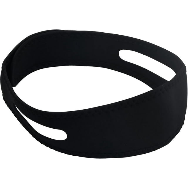 Sangles de Menton Ajustables Anti-Ronflement, Dispositifs de Réduction du Ronflement, Sangle de Mâchoire pour Arrêter de Ronfler pour Unisexe, Douce pour la Peau (Noir)