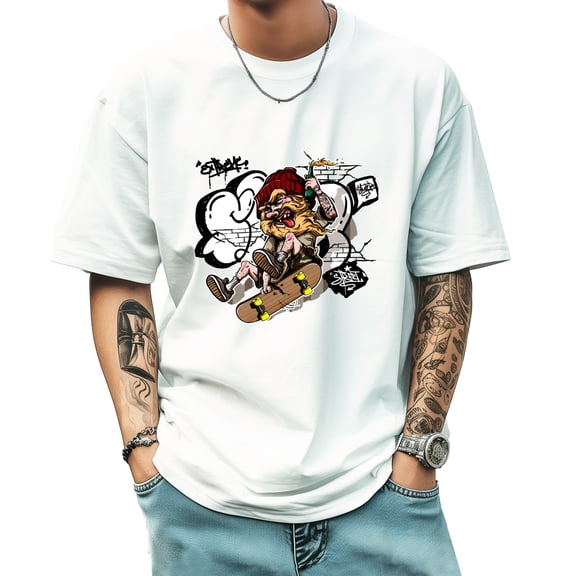 Men's Short Sleeve Graphic T shirt Collection Summer New Trend Sports Shirt Select