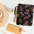 thumbnail image 3 of HELLHERO Red Rose Pattern Paperback Book Cover with Waterproof Polyester Fabric Storage & Portability Book Protector Washable Book Organzier Holder with Pocket, 3 of 8