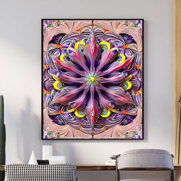 The Blossom Kaleidoscope - Intricate Flower Canvas Wall Art